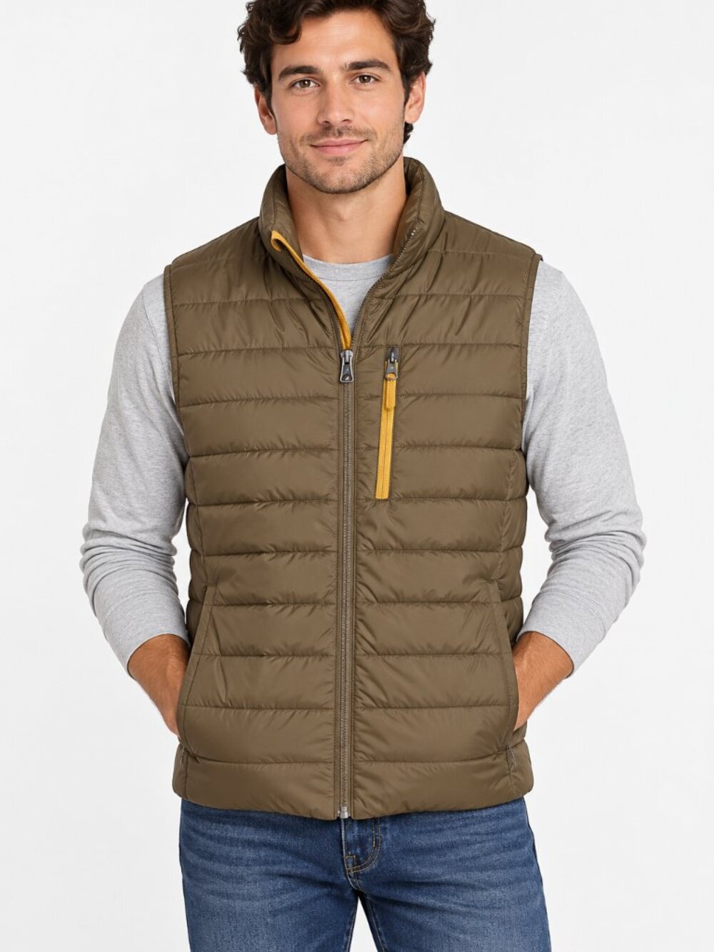 NWT Nautica Men’s Lightweight Quilted Puffer Vest Brown XXL
